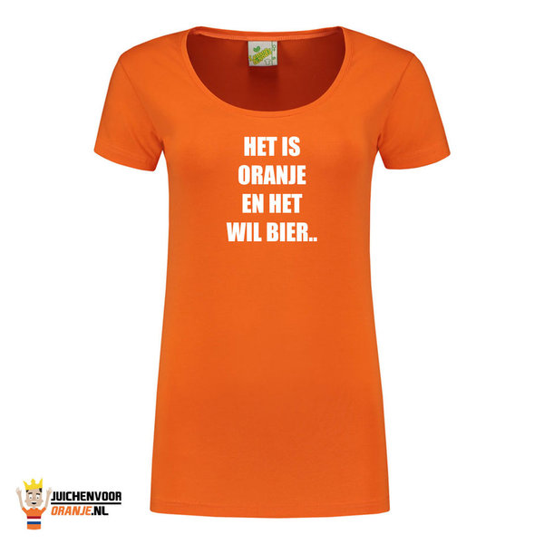 Het is oranje en het wil bier T-shirt