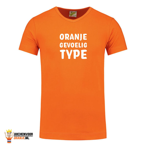 Oranje gevoelig type T-shirt